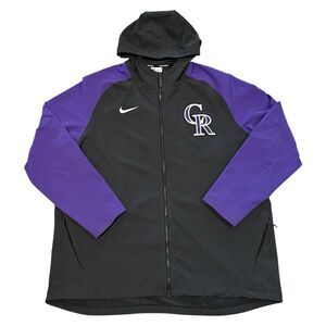 Colorado Rockies Nike Therma-FIT Hoodie Jacket Team Issued GM Bill Schmidt 2XL